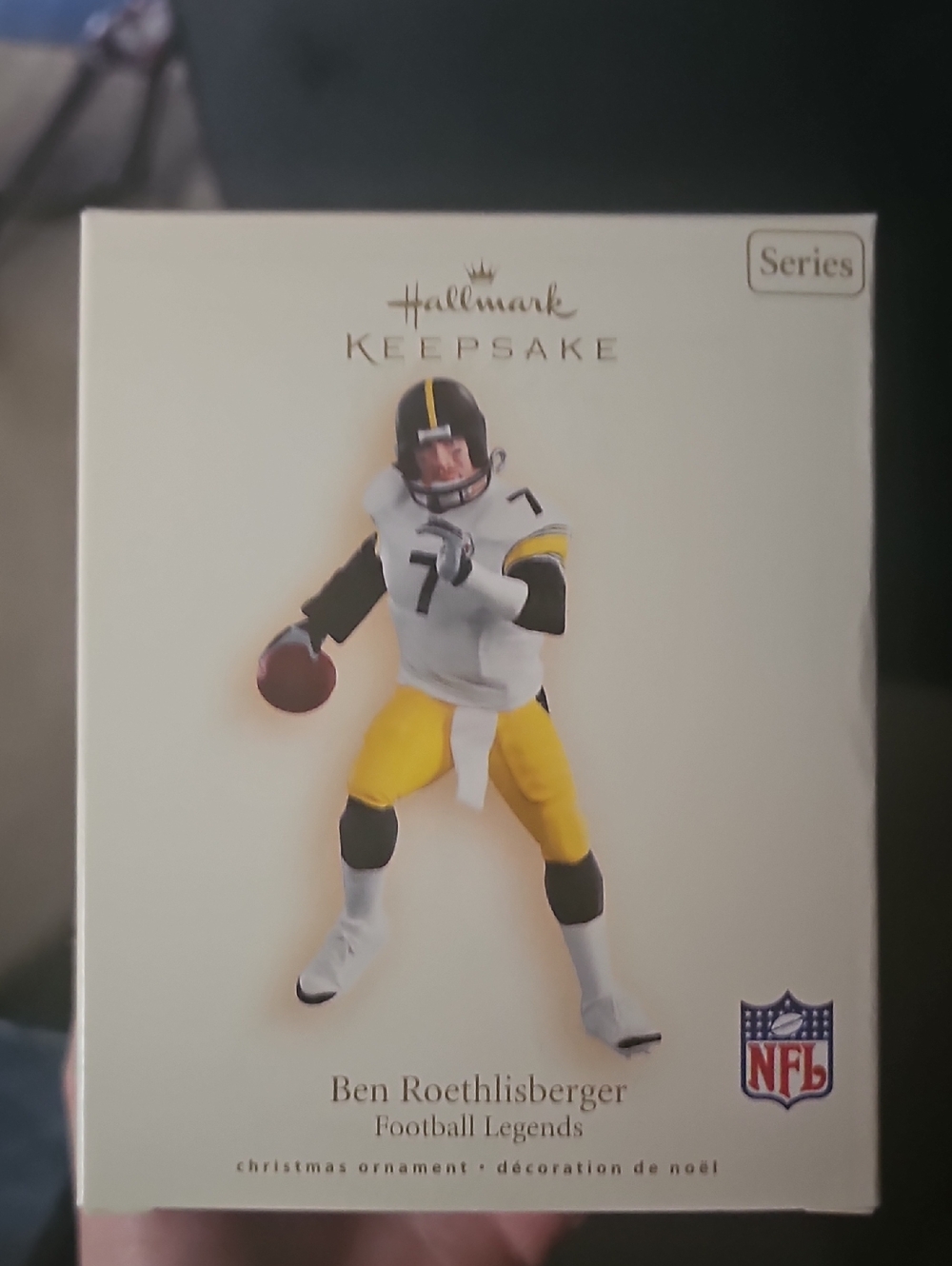 Hallmark Keepsake Football Player Ornament - White, Yellow & Black